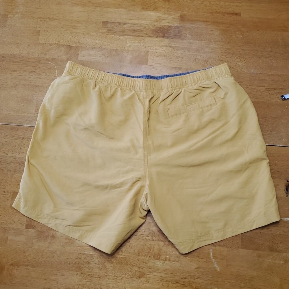 LL Bean Swim Shorts Mens XL Yellow Mesh Lined Supplex Trunks Board Shorts 503782 - Picture 6 of 11